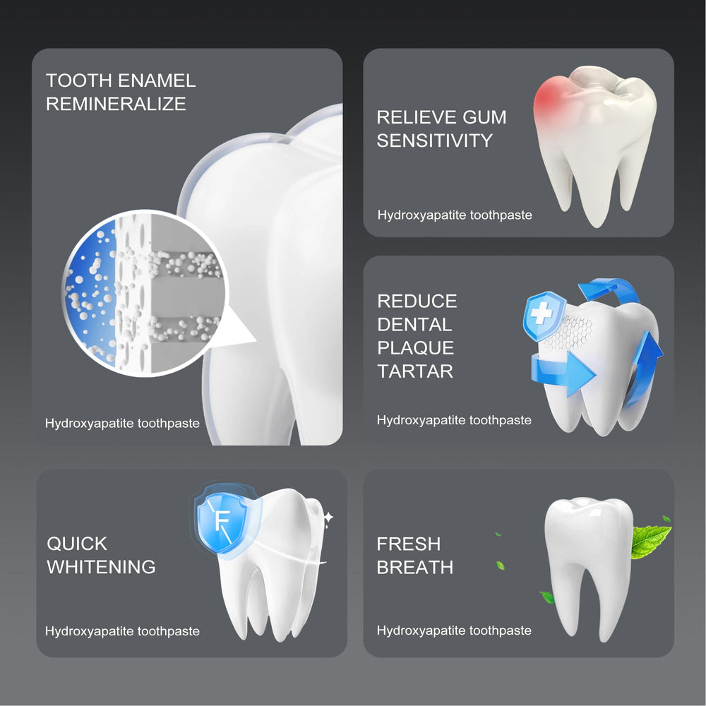 Whitening effect visual for woadee nano hydroxyapatite toothpaste