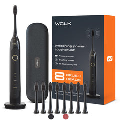 Wolk T6421 electric toothbrush front view with controls