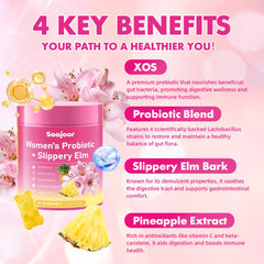 Multiple gummies scattered on a white surface