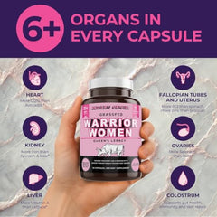 Close-up of product label highlighting grass-fed and 7 organs