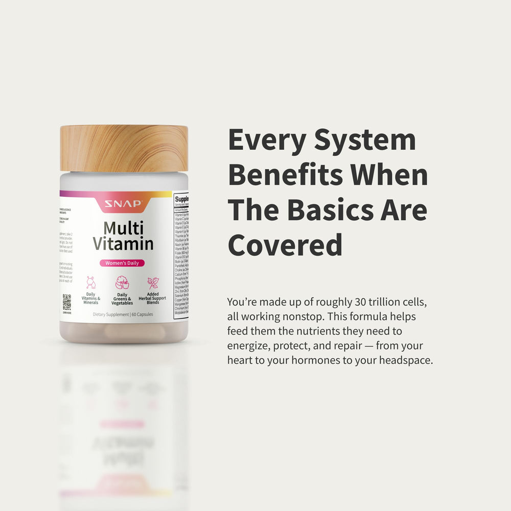 Energy support imagery for Women's Daily Multi Vitamins