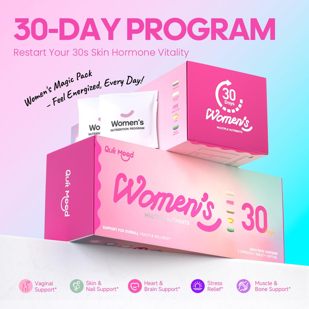 Open travel pouch showing individual daily vitamin sachets