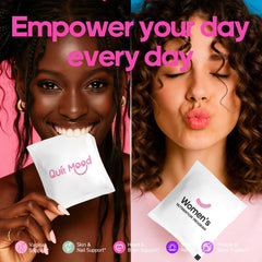 Portable travel-friendly vitamin pouches in a lifestyle setup