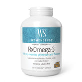 WomenSense RxOmega-3 fish oil bottle with gluten-free label