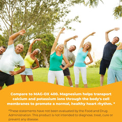 Pharmaceutical-grade magnesium oxide supplement label