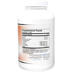 Close-up of proteolytic enzymes label