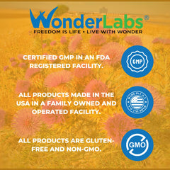 Capsules spilling from Wonder Labs bottle