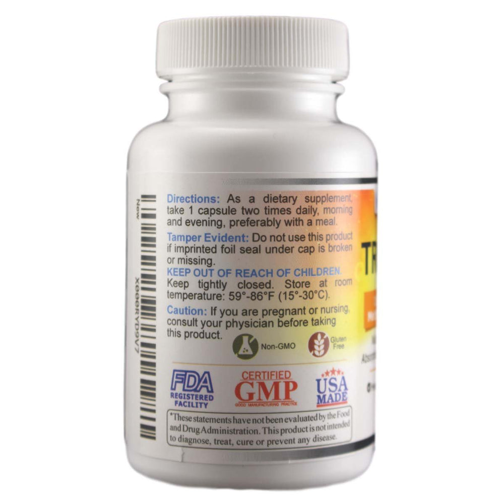 Close-up of the 120-capsule bottle on a white surface