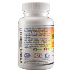 Close-up of the 120-capsule bottle on a white surface