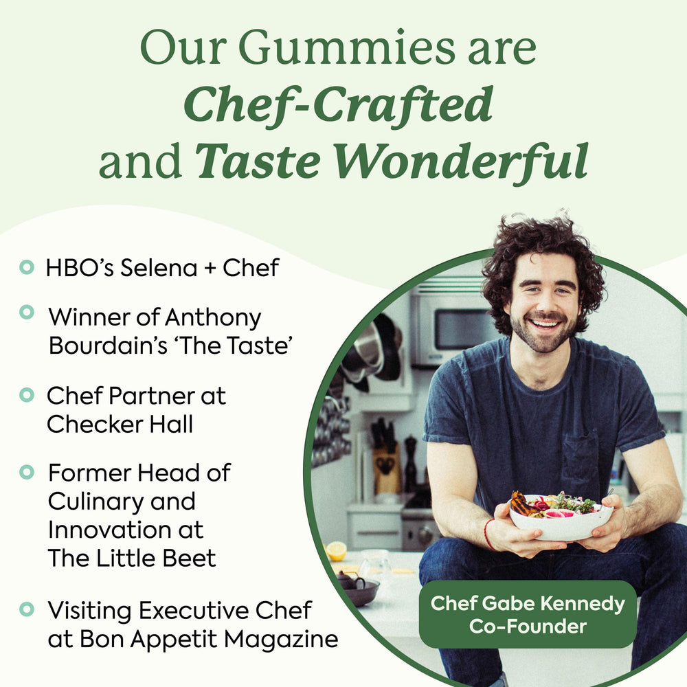 Two WonderCalm gummies representing daily serving