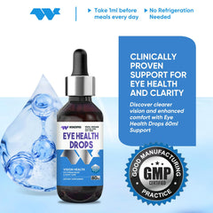 Ingredients overview of WONERPRO Eyebright Drops including Eyebright, Lutein, Bilberry, Blueberry Extract