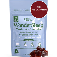 WonderSleep Gummies Mini packaging with Reishi, Saffron and Elderberry flavor
