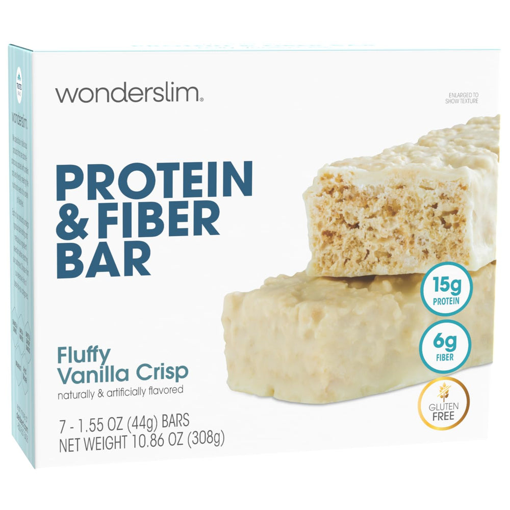 Wonderslim High Fiber Protein Bars Vanilla Crisp 7-pack hero shot
