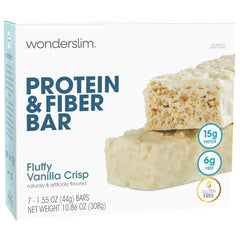 Wonderslim High Fiber Protein Bars Vanilla Crisp 7-pack hero shot
