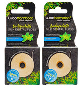 WooBamboo silk dental floss pack of 2 in compostable box