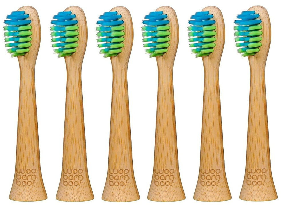 Close-up of soft BPA-free bamboo bristles