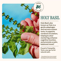 2oz Tranquility Tonic bottle with 32 servings label