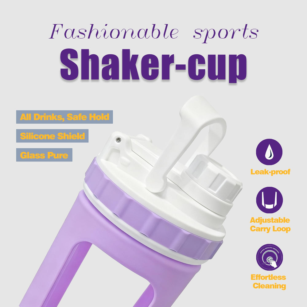 BYLWORKOUT 28oz glass shaker offers ample hydration capacity