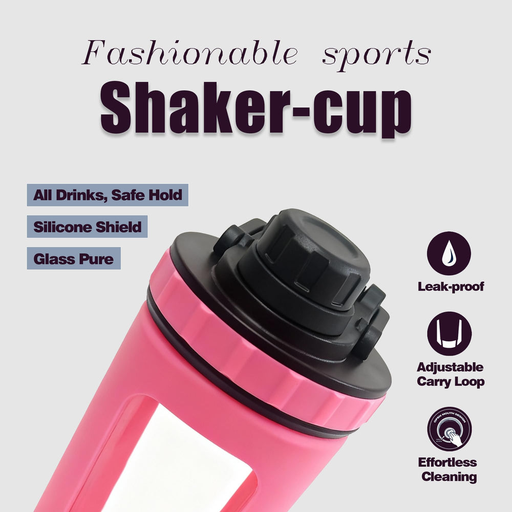 BYLWORKOUT borosilicate glass close-up highlights durable, odor-resistant material.