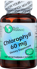 World Organic Chlorophyll 60mg bottle front view