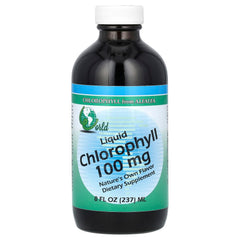 World Organic Chlorophyll Liquid 100mg 8oz bottle - front view