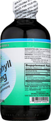 World Organics Chlorophyll Liquid product image with glass of water