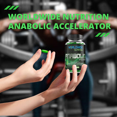 Worldwide Nutrition Anabolic Accelerator daily routine placement on a table