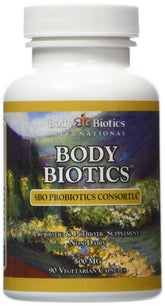 Worldwide Nutrition Body Biotics bottle front showing probiotic capsules for gut balance