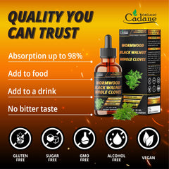 Graphic representing immune and digestive support from Wormwood Drops