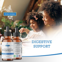 Close-up of Wormwood Organic Tincture bottle