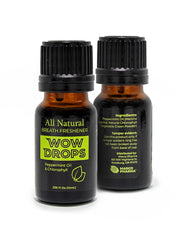 Peppermint essential oil bottle close-up with dropper