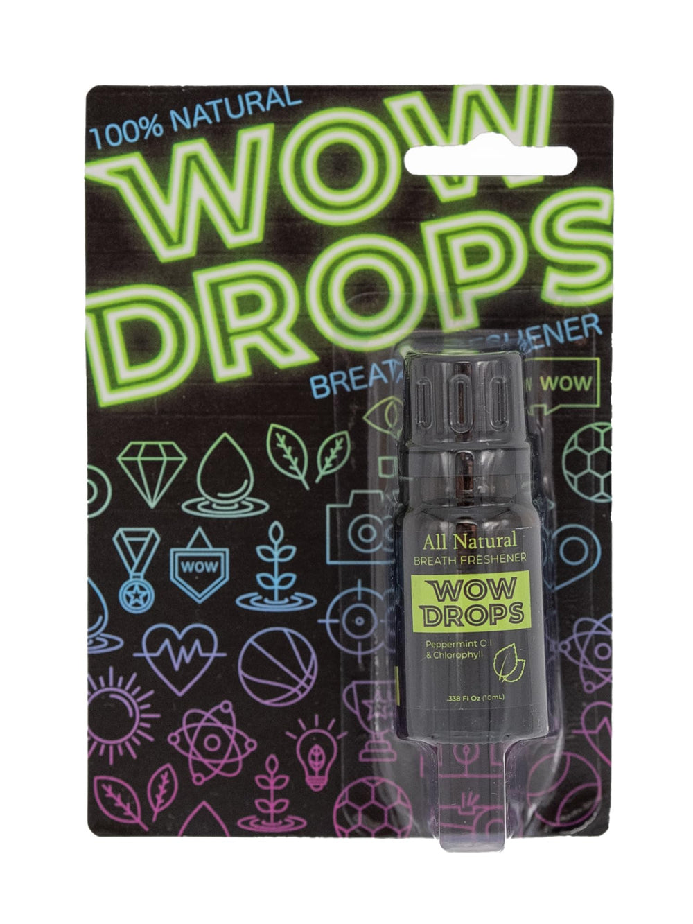 Travel-ready peppermint essential oil in glass bottle