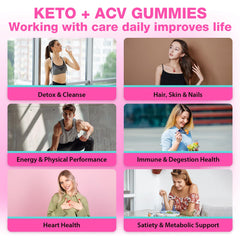 Wriayrui Apple Cider Vinegar Gummies keto-snack concept with glass of water for convenient use