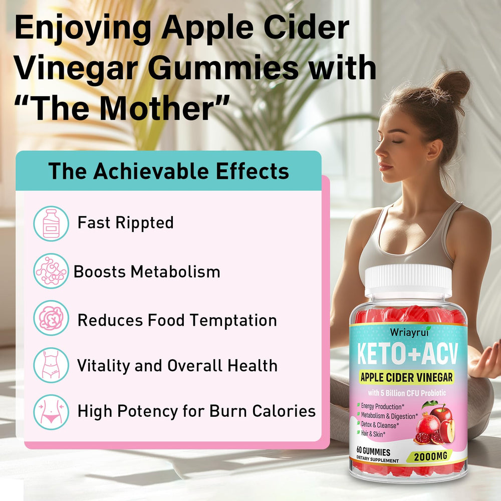 Front view of Wriayrui Keto ACV Gummies packaging