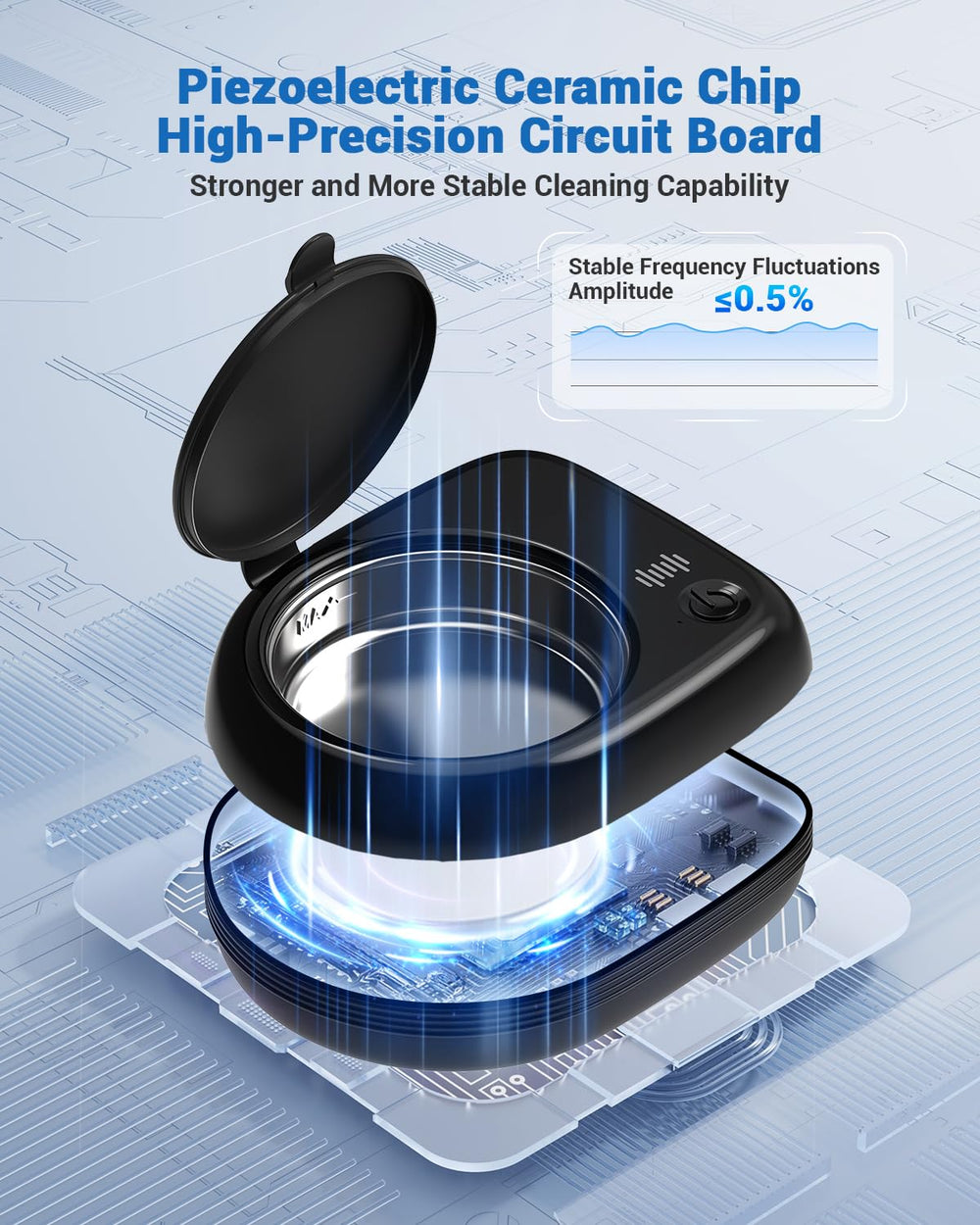 Portable Wrklly retainer cleaner with 80ml tank and battery