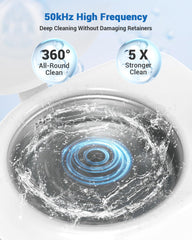 Wrklly Ultrasonic Retainer Cleaner 50kHz side view