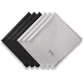 Wsivoiv 6pcs 12x12 inch microfiber cleaning cloths in black and gray