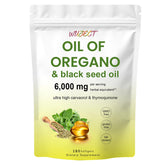 WUJECT Resilia oregano oil softgels hero image with bottle