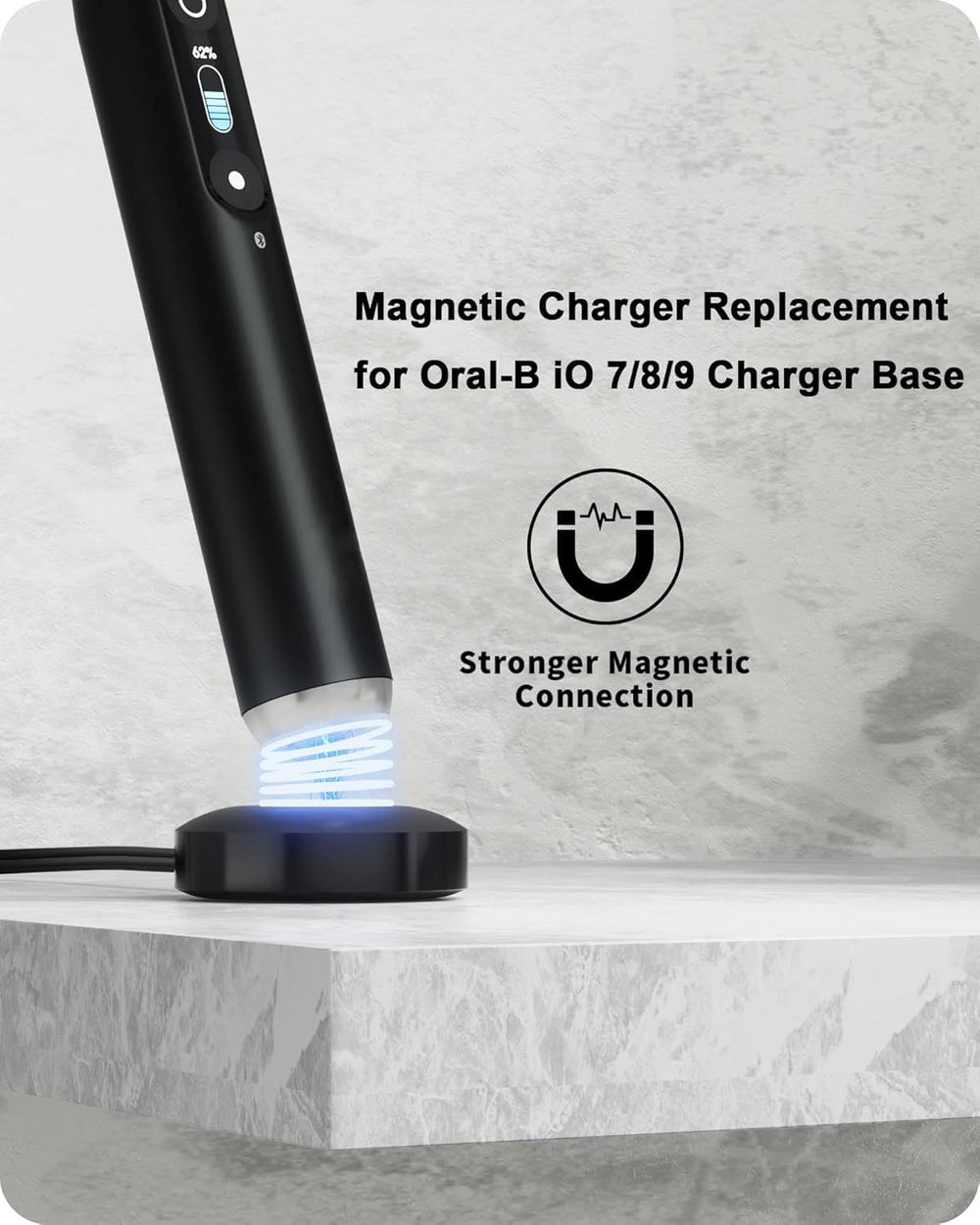 Non-slip annulus pad on the Oral-B iO charger replacement