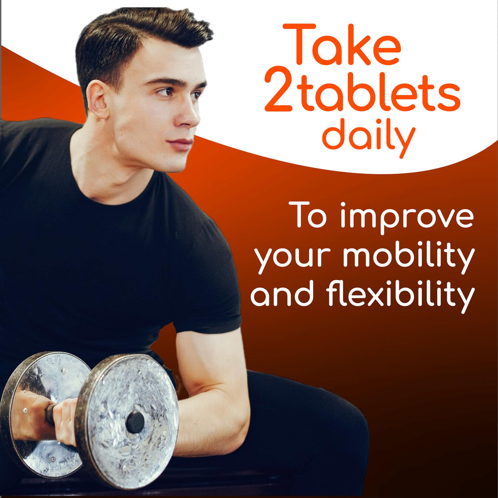 Serving size two tablets with meals illustration