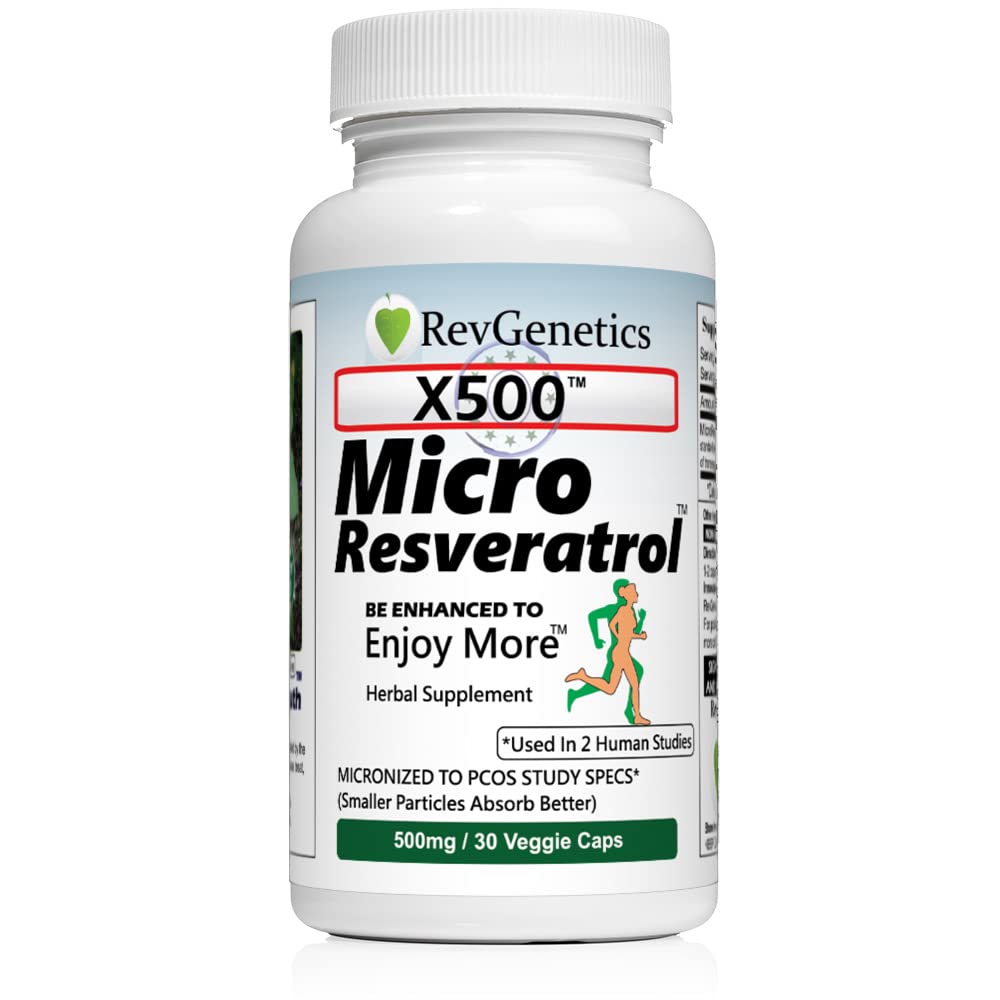 X500 Pure Trans-Resveratrol 500mg capsules bottle