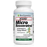 X500 Pure Trans-Resveratrol 500mg capsules bottle