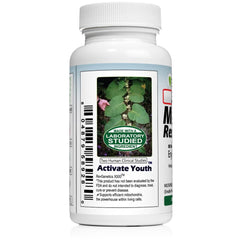 GMP manufacturing facility badge and purity testing for X500 Resveratrol