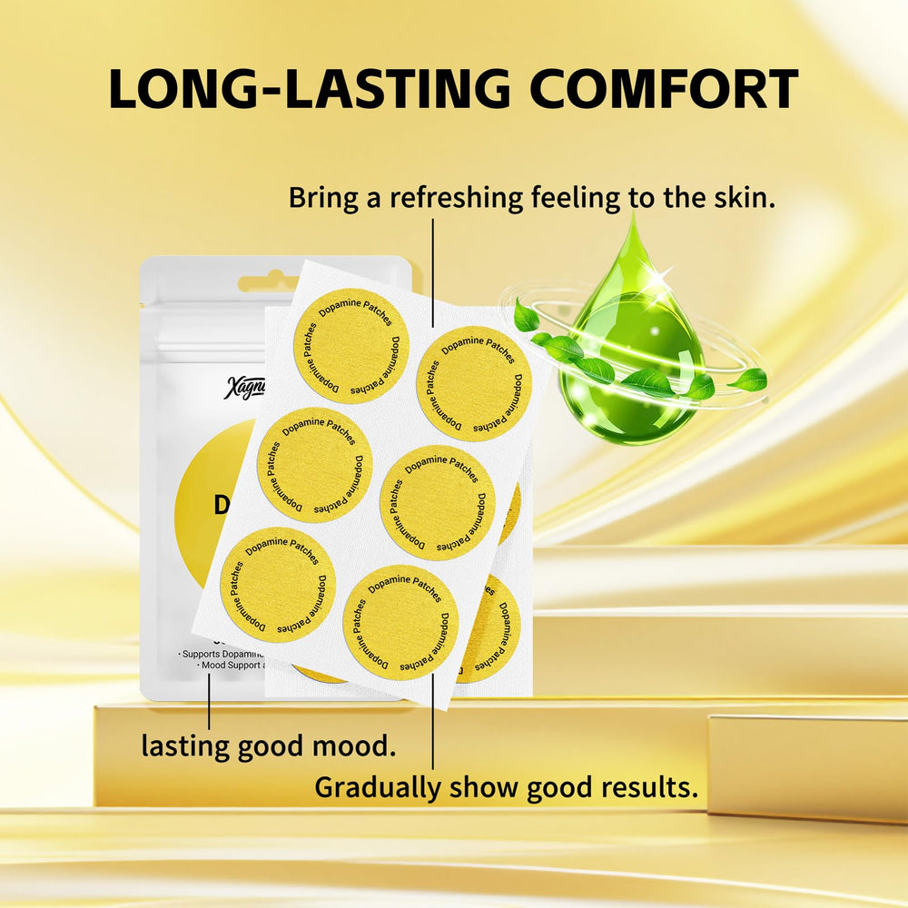Xagnum Bolace dopamine patches closeup adhesive demonstrates gentle, skin-friendly adhesion.