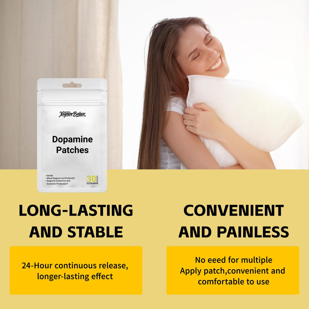 Xagnum Bolace dopamine patches travel-friendly packaging fits in a bag.