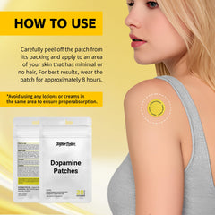 Xagnum Bolace dopamine patches wearing on arm offer discreet daily use.