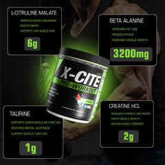 Athlete using X-CITE Pre-Workout before training