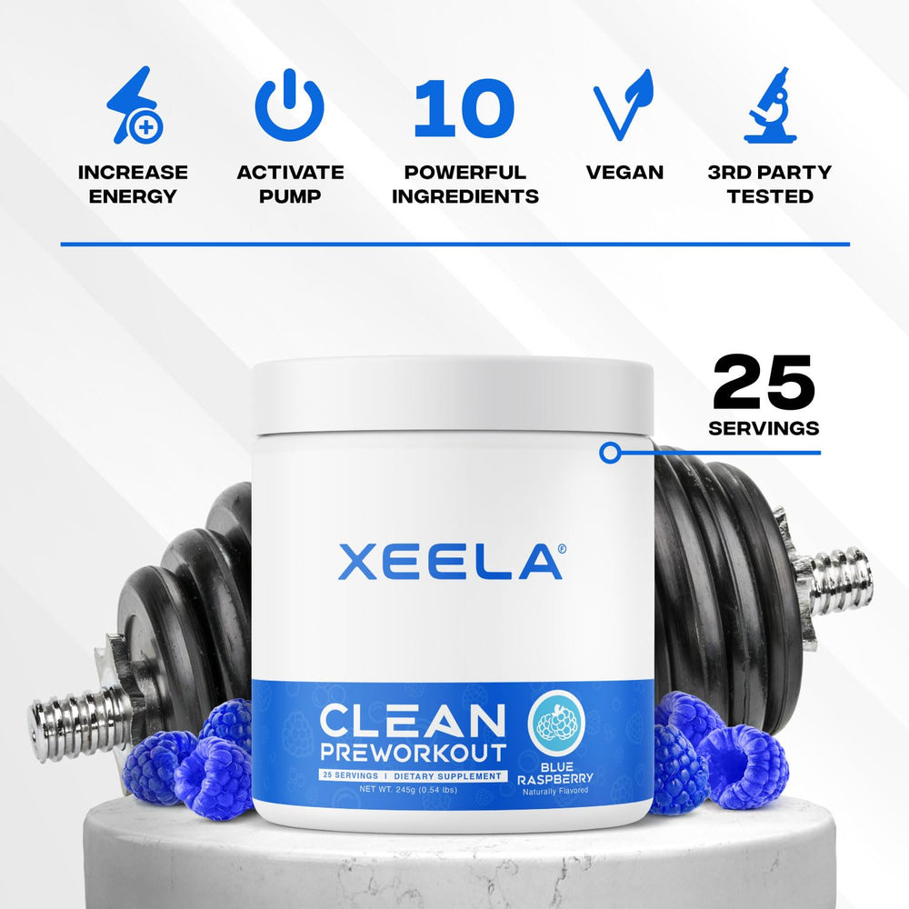 XEELA powder dissolving in water for quick, steady energy in training