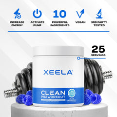 XEELA powder dissolving in water for quick, steady energy in training