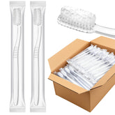 Xelsluthe 100-pack disposable travel toothbrushes, individually wrapped